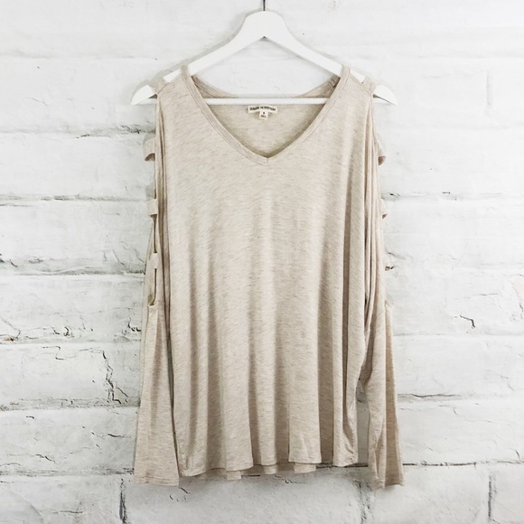 Beige Ladder Cut Top - Picture 2 of 3